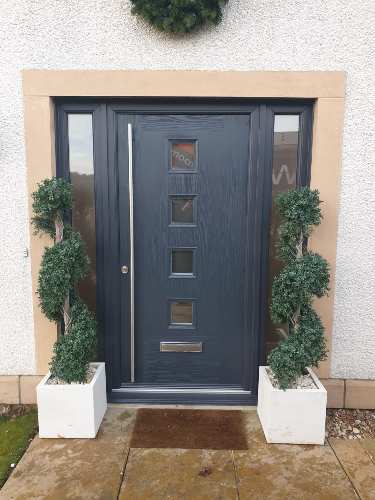 composite door grey leith