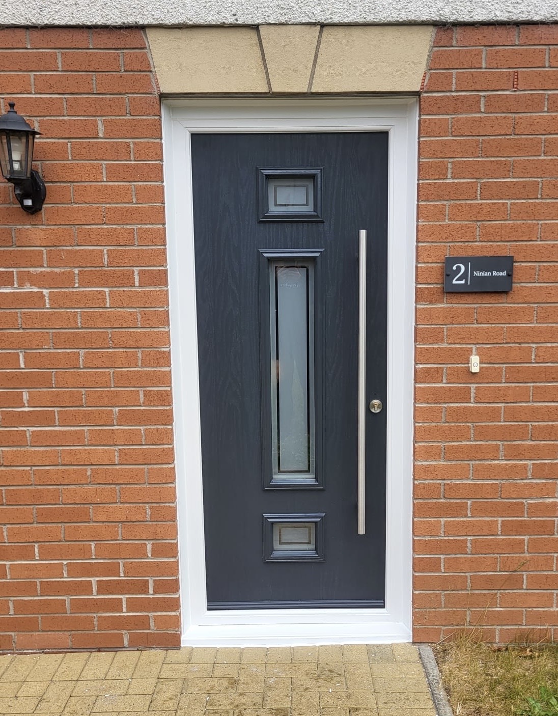 composite door with misted glass