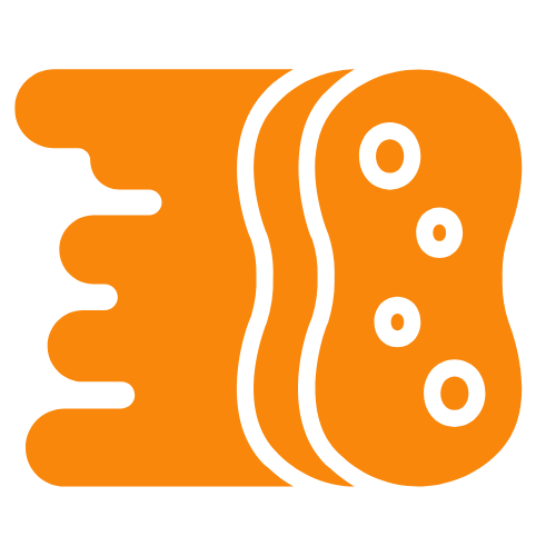washing windows with sponge icon