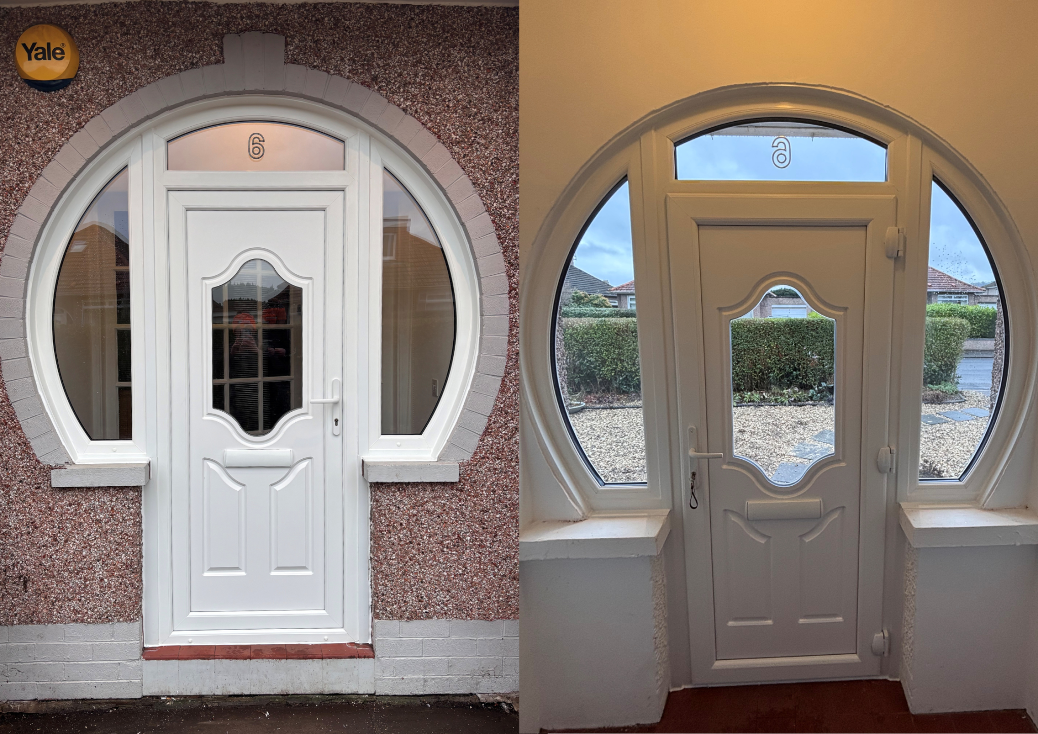 arched screen upvc door