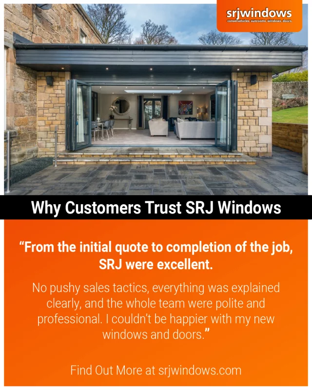 🧡 Why do so many homeowners trust SRJ Windows?

Since 1992, we’ve been helping families across Scotland transform their homes with quality windows, doors, living spaces and more.

But it’s not just about great products, it’s about the care, expertise, and trust we build with every customer.🤝

From our experienced team to our outstanding service and commitment to your home, discover why so many choose SRJ time and time again.

Read more about what sets us apart!

https://www.srjwindows.com/why-customers-trust-srj-windows/