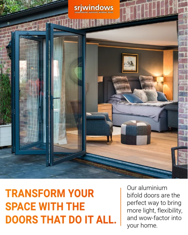 ✨ Open up your home with aluminium bifold doors from SRJ ✨

Looking to blur the lines between inside and out? Our sleek, secure, and space saving aluminium bifold doors are the perfect way to bring more light, flexibility, and wow-factor into your home.

✔ Slim frames for uninterrupted views
✔ Smooth glide opening for effortless indoor outdoor living
✔ High thermal efficiency for year round comfort
✔ Built to last with low maintenance aluminium

🔒 Safe. 💡 Stylish. 🌿 Energy Efficient.
Transform your space with the doors that do it all.

📍 Visit our showroom to see them in action or view more online!

https://www.srjwindows.com/products/doors/bi-fold-doors/