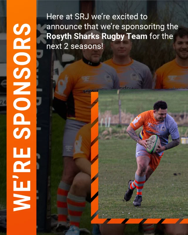 Exciting news! 👀👇

🪟 SRJ Windows are proud to announce our sponsorship of the Rosyth Sharks rugby team for the next two seasons! 🏉

We are thrilled to support our local community and this fantastic team. 💪

Join us in cheering on the Sharks for their first home game of the season tonight, Saturday the 6th September! 🧡

Let's go, Rosyth Sharks! 🦈

Join us in cheering on the Sharks for their first home game of the season tonight, Saturday, the 6th of September! 🧡 🧡