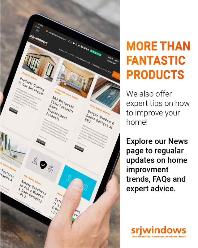 💬 Looking for expert tips on improving your home?

Stay informed, inspired, and ahead of the game with our News page!

From energy saving advice to product spotlights and home improvement trends, our articles are packed with insights from the team you can trust.

🛠 Expert guidance
🏡 Real homeowner tips
🔍 Product info & inspiration

📖 Read the latest now: www.srjwindows.com/news