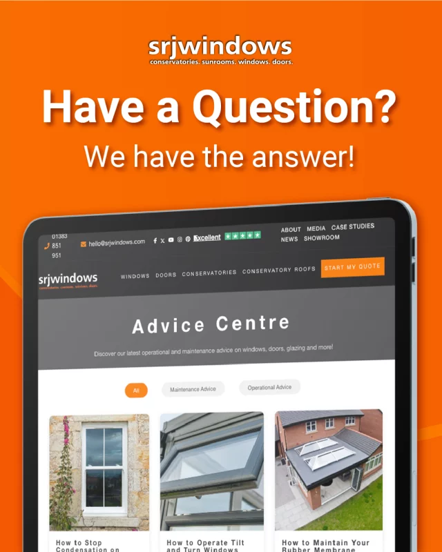 💡 Looking for expert window and door advice? 💡

At SRJ Windows, our advice centre is packed with everything you need to know about your new or current home improvement product.

Our simple, visual guides tell you everything you need to know about operating and maintaining your window or door to help you maximise your investment.

With our advice centre, you can:

✅ Get answers to your most common questions
✅ Explore guides on materials, designs, and maintenance
✅ Access expert insights to help you choose the right products

Make sure that your next window or door project is a success - check out our Advice Centre now! ✨

https://www.srjwindows.com/advice-centre/