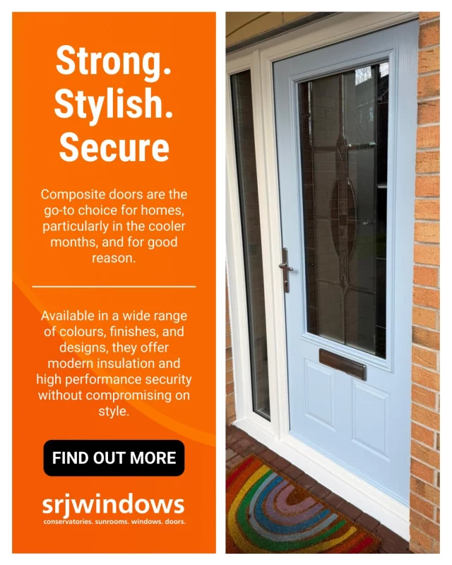 Strong. Stylish. Secure. 💪✨🔒🚪 Composite doors are the go-to choice for homes, particularly in the cooler months, and for good reason.Available in a wide range of colours, finishes, and designs, they offer modern insulation and high performance security without compromising on style.🖥️ Explore our full range online or visit our showroom to see them in person!https://www.srjwindows.com/doors/composite-doors-fife-dunfermline/