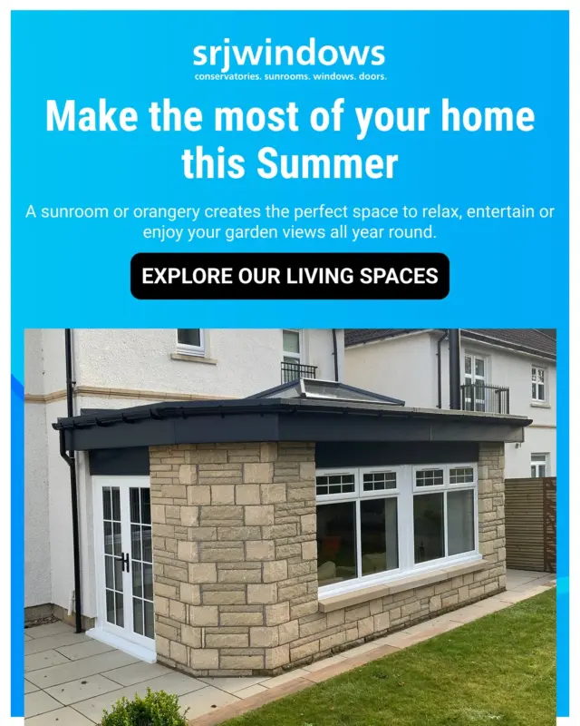 Make the most of your home this summer ☀️🏡

A sunroom or orangery creates the perfect space to relax, entertain or enjoy your garden views all year round.

Designed for the unpredictable climate, our living spaces combine comfort, style and practicality.

Explore our living spaces 👇
https://www.srjwindows.com/orangeries-sunrooms-fife-dunfermline/

#sunrooms #orangeries #homeextension #srjwindows